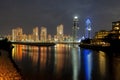 Beautiful skyline of pearl Qatar. Porto Arabia