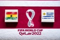 DOHA, QATAR, 3. JULY: Group G: Ghana vs Uruguay, Al Janoub Stadium, Al Wakrah, FIFA World Cup in Qatar 2022, Football match with