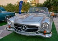 Doha, Qatar- 04 March 2019: 1962 Mercedes Benz 190 SL classic luxury car Royalty Free Stock Photo