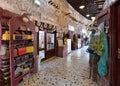 Doha, Qatar - Nov 21. 2019. Souq Waqif - marketplace is noted for selling traditional garments, spices, handicrafts, and souvenirs