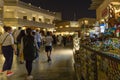 Doha market at night shops and restaurants