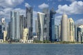 The Panoramic skyline of Doha, Qatar skyline day time