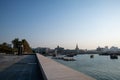 Doha, Qatar - October 2021: The entrance to the Museum of Islamic Art on the Doha Corniche. Royalty Free Stock Photo