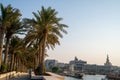 Doha, Qatar - October 2021: The entrance to the Museum of Islamic Art on the Doha Corniche. Royalty Free Stock Photo