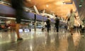 DOHA, QATAR, - OCTOBER 12, 2016: Terminal airport with passengers with bags. Royalty Free Stock Photo