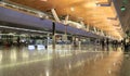 DOHA, QATAR, - OCTOBER 12, 2016: Terminal airport with passengers with bags. Royalty Free Stock Photo