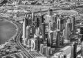 Doha skyline, aerial view - Qatar Royalty Free Stock Photo