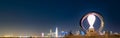 Doha Skyline at night. Qatar. Doha Cityscape Royalty Free Stock Photo