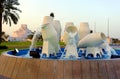 Doha waterpot fountain 2017 Royalty Free Stock Photo