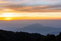 Doi Inthanon view point in the morning, Doi Inthanon National Park, Thailand Royalty Free Stock Photo