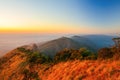 Doi luang national park on sunset