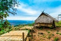 Doi Sango viewpoint is on the high and large mountain not far from the golden tri angle viewpoint. Royalty Free Stock Photo