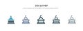 Doi suthep icon in different style vector illustration. two colored and black doi suthep vector icons designed in filled, outline