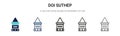 Doi suthep icon in filled, thin line, outline and stroke style. Vector illustration of two colored and black doi suthep vector