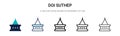 Doi suthep icon in filled, thin line, outline and stroke style. Vector illustration of two colored and black doi suthep vector