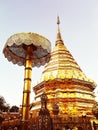 Doi Suthep stupa of Golden Pagoda in Chiang Mai