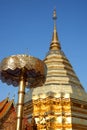 Doi Suthep Temple in the evening moment Royalty Free Stock Photo