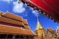 Doi Suthep temple golden pagoda in Chaingmai Royalty Free Stock Photo
