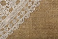 Doily and burlap