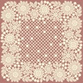 Doily. Lace. Frame. Royalty Free Stock Photo