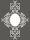 Doily Oval Lace Frame.