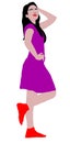 Doing girl exercise vector stock on dreamstime. Royalty Free Stock Photo