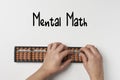 Doing mental math or mental arifmethic Royalty Free Stock Photo