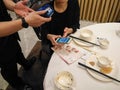 Doing payment at a restaurant via Wechat money on mobile