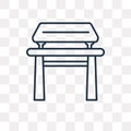 Dojo vector icon isolated on transparent background, linear Dojo