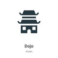 Dojo vector icon on white background. Flat vector dojo icon symbol sign from modern asian collection for mobile concept and web