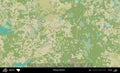 Doksycy District outlined, Belarus. Topographic Humanitarian Royalty Free Stock Photo