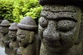 Dol hareubang rock statues in Jeju, Korea Royalty Free Stock Photo