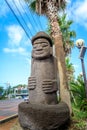 Dol hareubang - symbol of Jeju island, Korea Royalty Free Stock Photo