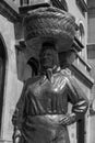 Dolac market woman statue at Zagreb Town Market Croatia