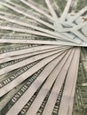 100 dolar bills close up shot Royalty Free Stock Photo