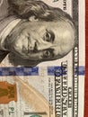 100 dolar bills close up shot Royalty Free Stock Photo