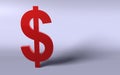 Dolar in red Royalty Free Stock Photo