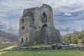 Dolbadarn castle against a moody blue sky