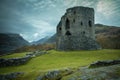 Dolbadarn Castle on top of a hill, Caernarfon, Wales