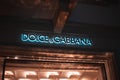 Dolce i Gabbana store at via Monte Napoleone street in Milan, Italy. One of the most luxurious areas in the city, with Royalty Free Stock Photo