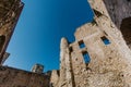 Dolceacqua medieval castle fortress ruins in Dolceacqua, walls and sky perspective, Italy