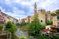 Dolcedo, little italian town in the Maritime Alps mountain in Li Royalty Free Stock Photo