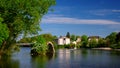 Dole old roman bridge and river Doubs