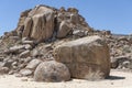 Dolerite boulder butte in desert, near Hobas, Namibia