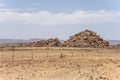 Dolerite boulders butte in Naukluft desert, west of Helmeringhausen, Namibia