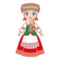 Doll in the Belarusian suit. Royalty Free Stock Photo