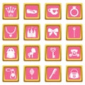 Doll princess items icons pink