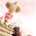 Doll princess, textile and sewing accessory Royalty Free Stock Photo