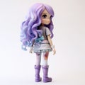 Mia: Kawaii Chic Vinyl Toy With Long Purple Hair