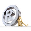 Doll At Registered Trademark Sign Royalty Free Stock Photo